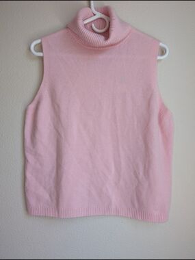 NWT Lord & Taylor Pink 100% Cashmere Sweater Vest Women's Size XL